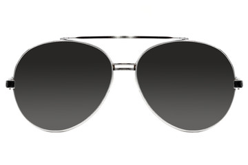Aviator sunglasses on white