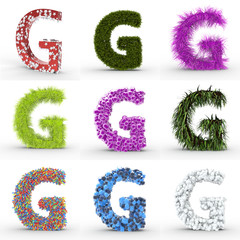 Texteffekt gemischt Buchstabe G