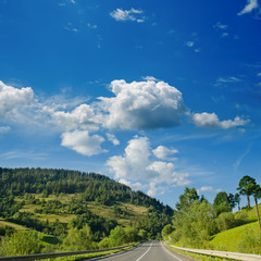 road in mountain. Ukrainian Carpathians