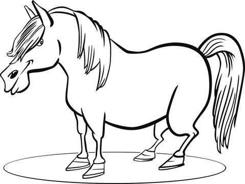 Cartoon Pony Horse Coloring Page