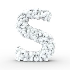 Texteffekt Moleküle weiss Buchstabe S