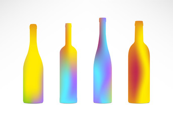 Bottles Color Gradient Silhouettes