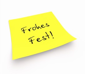 Notizzettel - Frohes Fest!