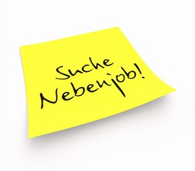 Notizzettel - Suche Nebenjob!