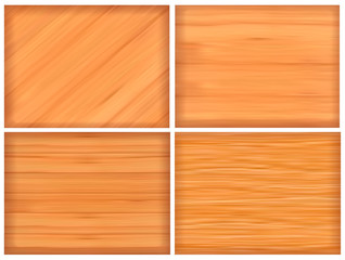 Set of brown wood texture  Vector illustration