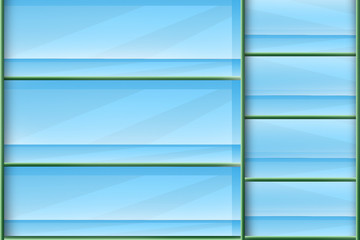 Obraz premium Empty advertising glass shelf