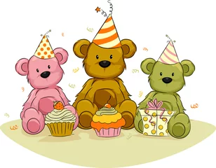 Door stickers Beren Bear Birthday,
