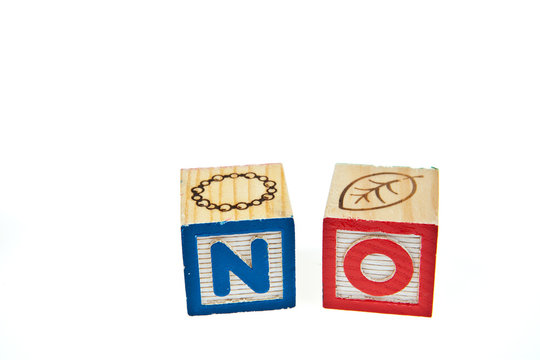 Wording NO from letter blocks