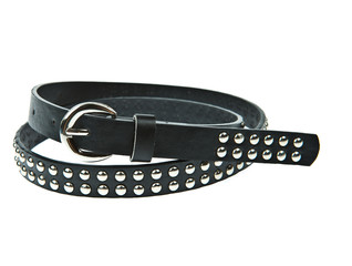 Black women style belt isolated on white background