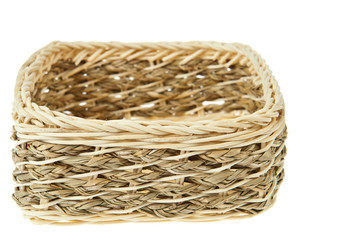 Obraz premium Wicker Box isolated on white background