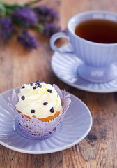 Lavender cupcake