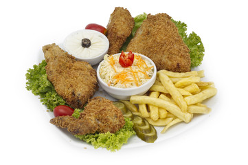  Crispy Chicken Wings with sauce