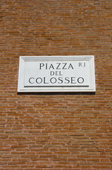 Fototapeta na wymiar Colosseum plate