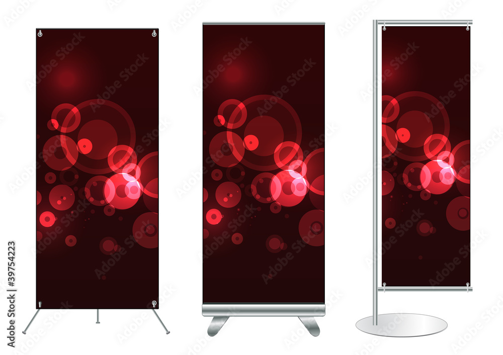 Poster set of banner stand display