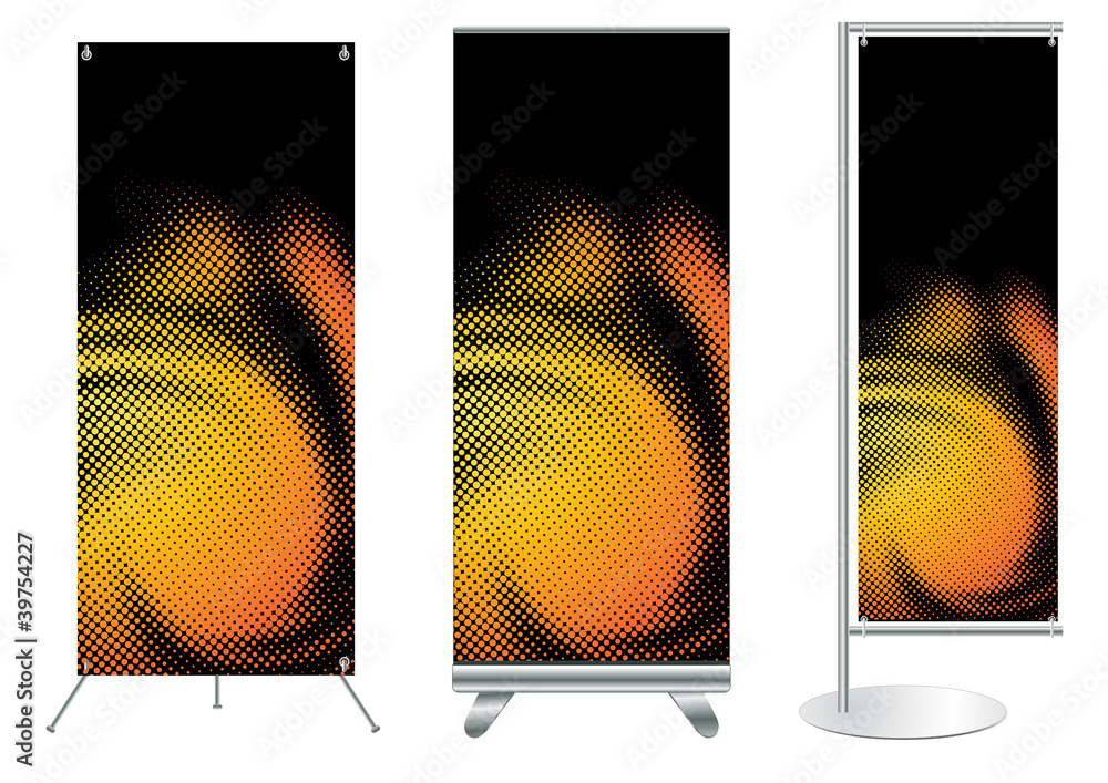 Poster set of banner stand display