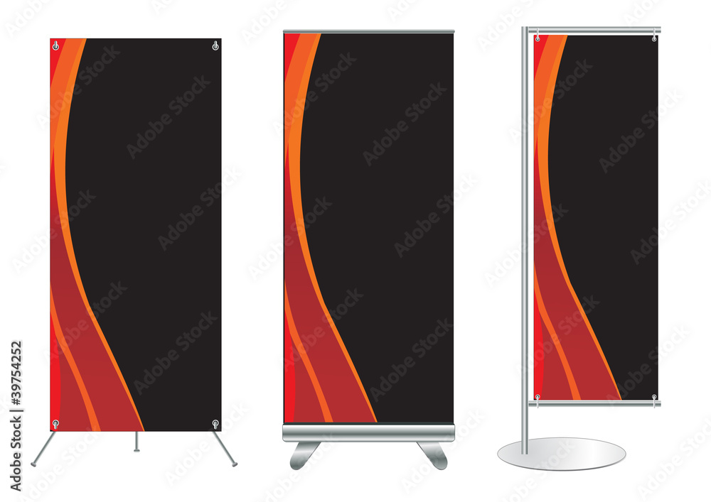 Poster set of banner stand display