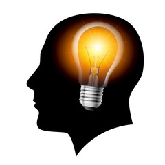 Creative ideas light bulb concept