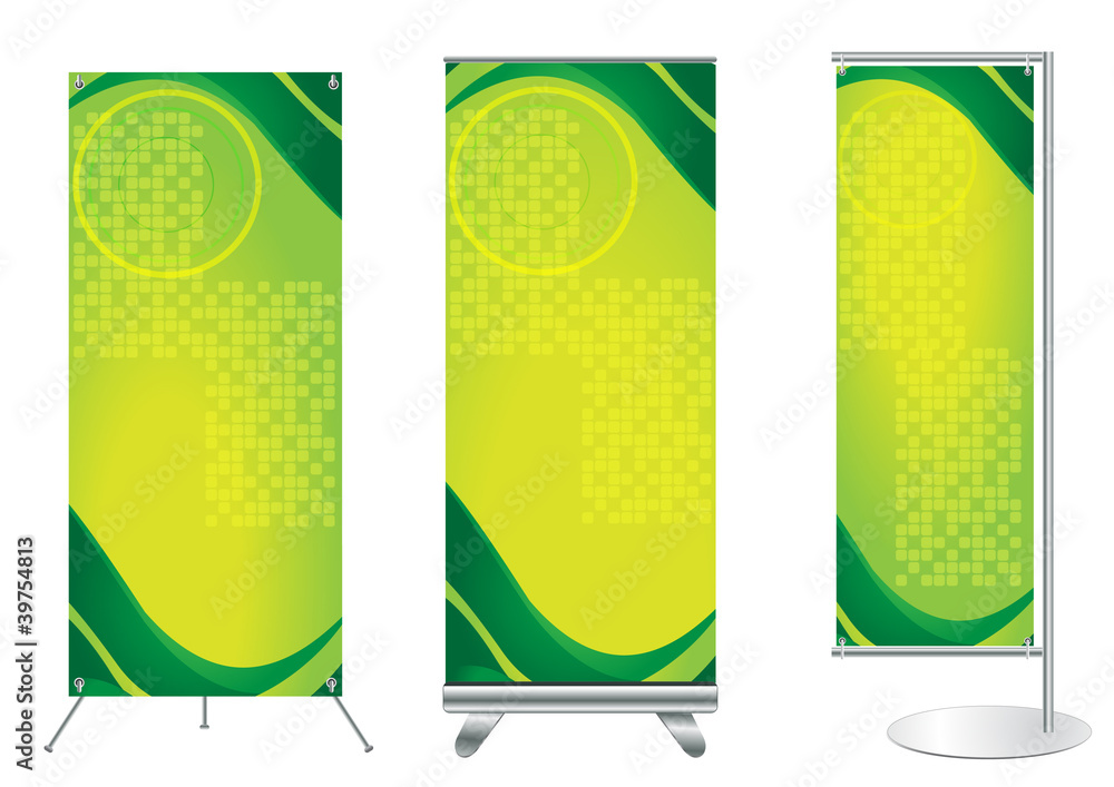 Aufkleber set of banner stand display
