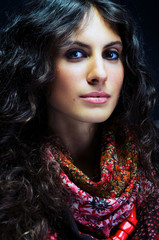 Portrait of a beautiful brunet lady