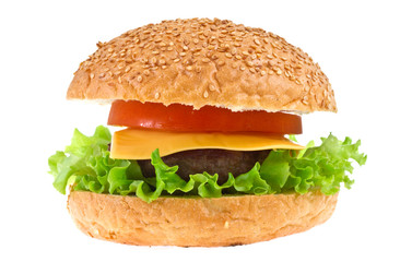 cheeseburger isolated