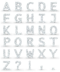 Texteffekt Moleküle weiss ABC