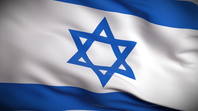 Israeli Flag HD. Looped.