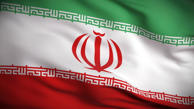 Iranian Flag HD. Looped.