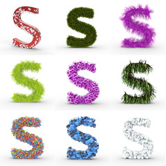 Texteffekt gemischt Buchstabe S