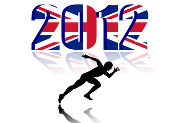 Fototapeta premium 2012 Union Flag and Sprinter. vector file