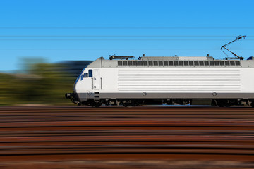 Fototapeta premium Fast train with motion blur