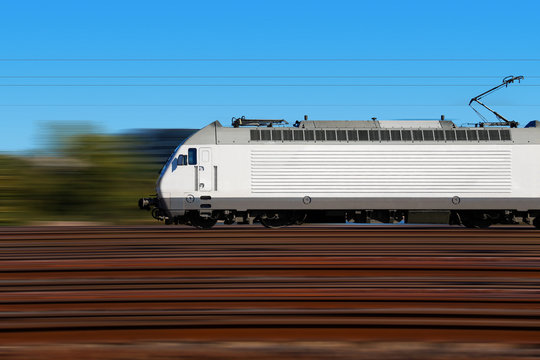 Fototapeta Fast train with motion blur