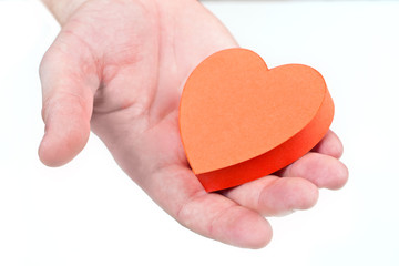 Obraz premium Red heart in the hand