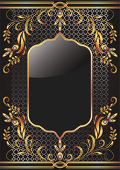 Background with golden ornament