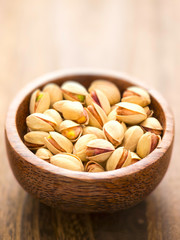 close up of a bowl of pistachio nuts