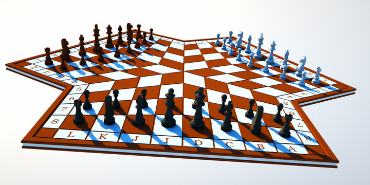 Three-handed chess