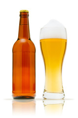 Bottle and a glass of beer