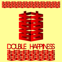 Double Happiness with Chinese wedding
