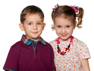 Portrait of two children