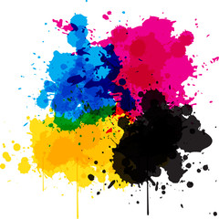 CMYK Splash Flecken