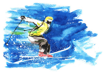 Naklejka premium skier