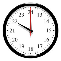 Horloge post meridiem - 22 heure