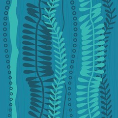 seaweed seamless pattern © ychty