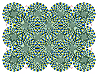 Printed kitchen splashbacks Psychedelic Optical illusion Spin Cycle with snakelike (EPS)