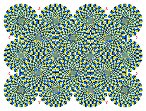 Optical illusion Spin Cycle with snakelike (EPS)