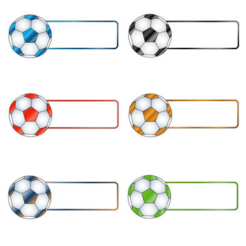 Six multi-colored balls