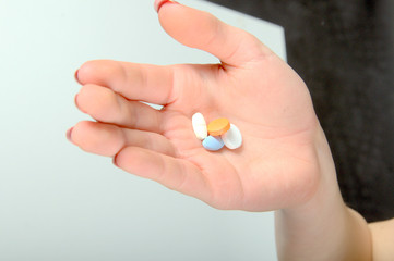 pills on palm