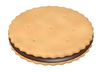 3d render of biscuit food