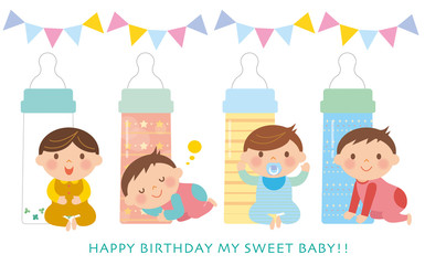 バースデーカード/男の子の赤ちゃん