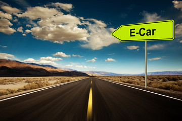 road to e-car