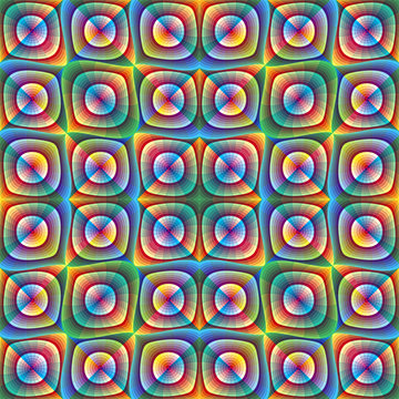 Optic illusion illustration with geometric pattern